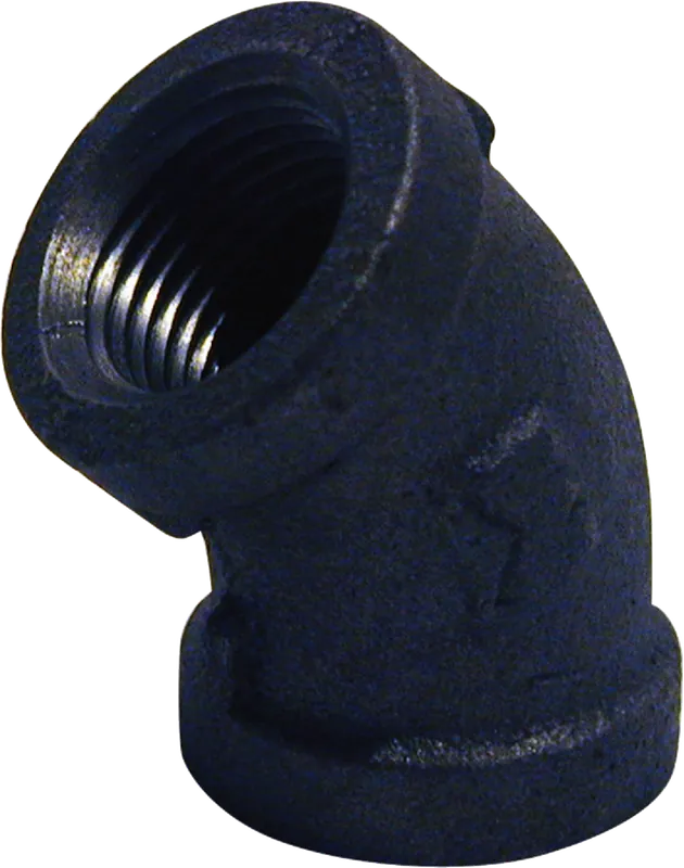 1-1/4 In. 45 Degree Malleable Black Iron Elbow Fitting