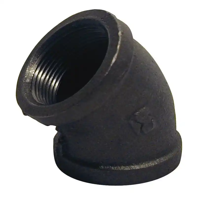 2 In. 45 Degree Malleable Black Iron Elbow Fitting Model 520-208bg