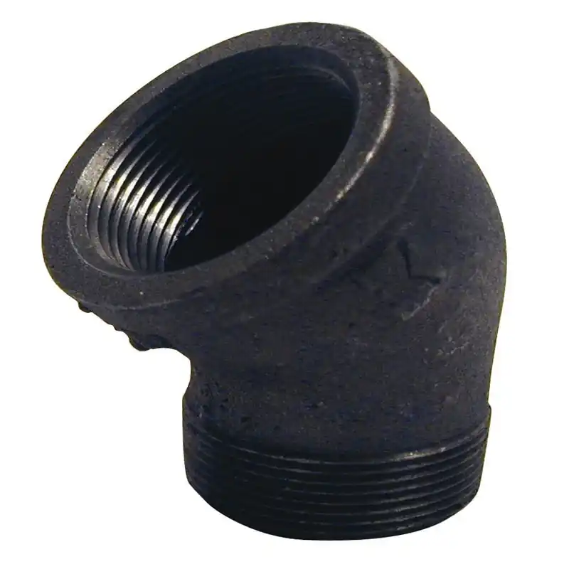 1-1/2 Inch Fpt X 1-1/2 Inch Dia. Mpt Black Malleable Iron Street Elbow
