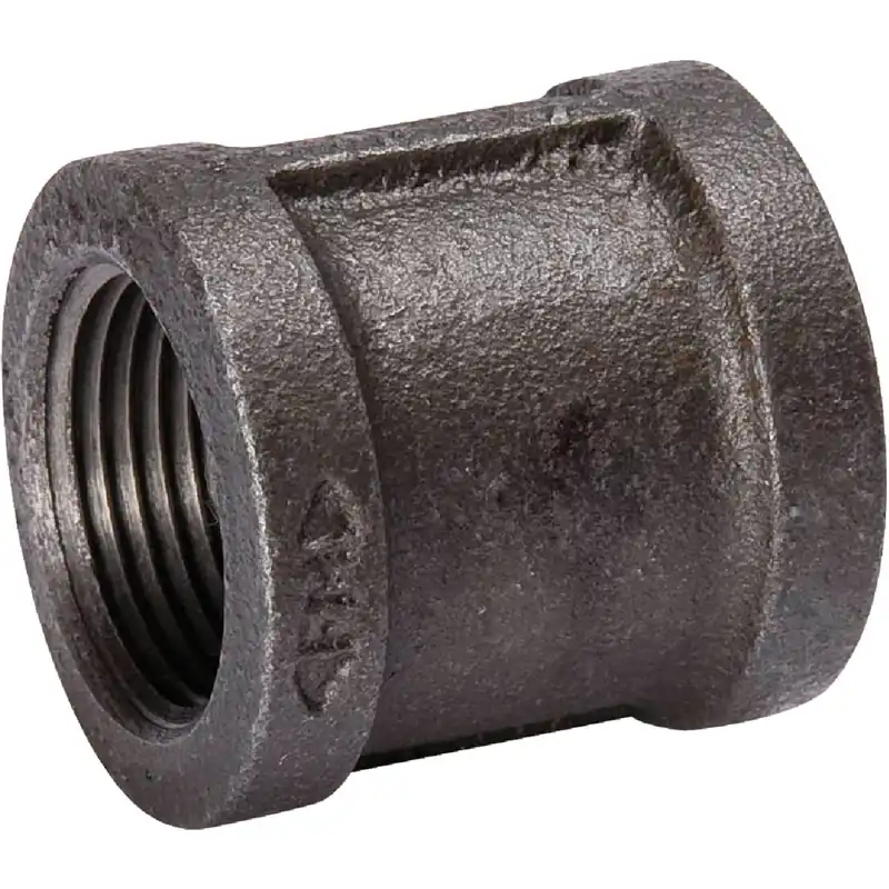 1/8 In. Malleable Black Iron Coupling - Female To Female Connection