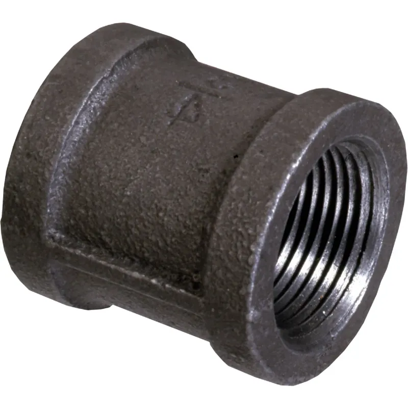 1-1/2 In. Malleable Black Iron Coupling - Female Threaded