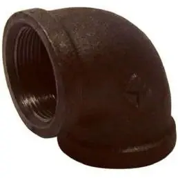 B-l9003 0.38 In. Black 90 Degree Equal Elbow