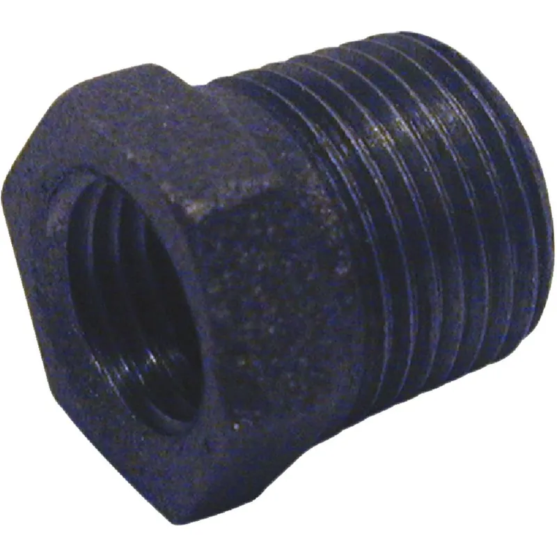 B&K Hexagonal Black Iron Bushing 1¼" X ¾" – Heavy‑Duty Pipe Reducer