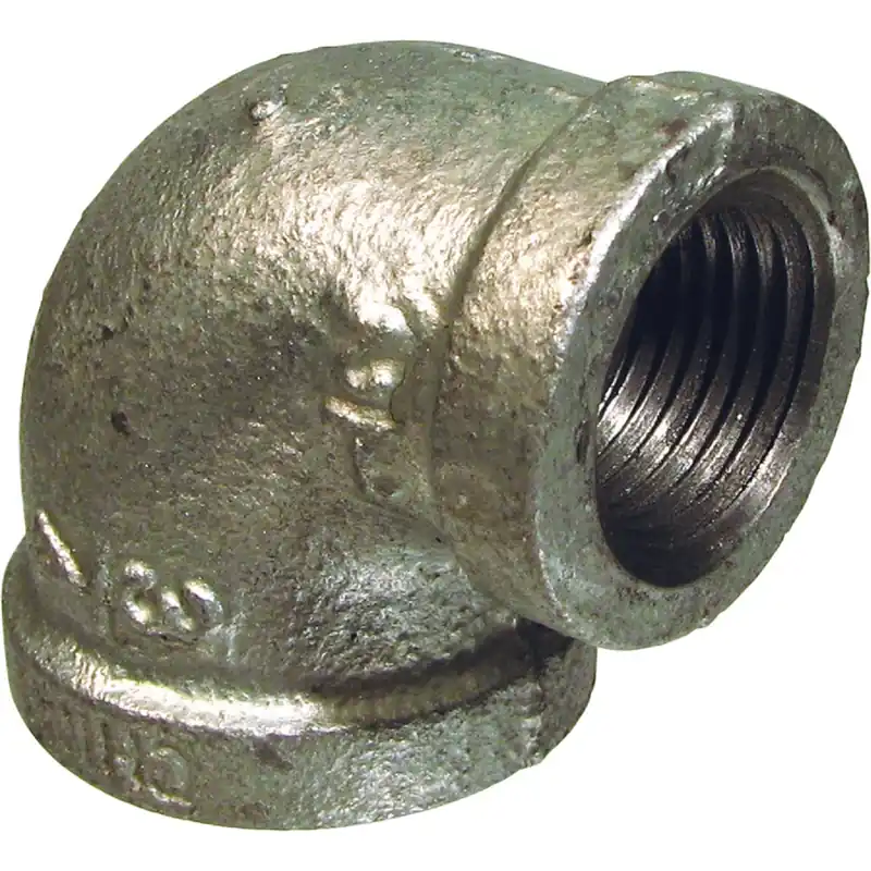 1-1/4 In. X 1 In. 90 Degree Reducing Galvanized Elbow Fitting