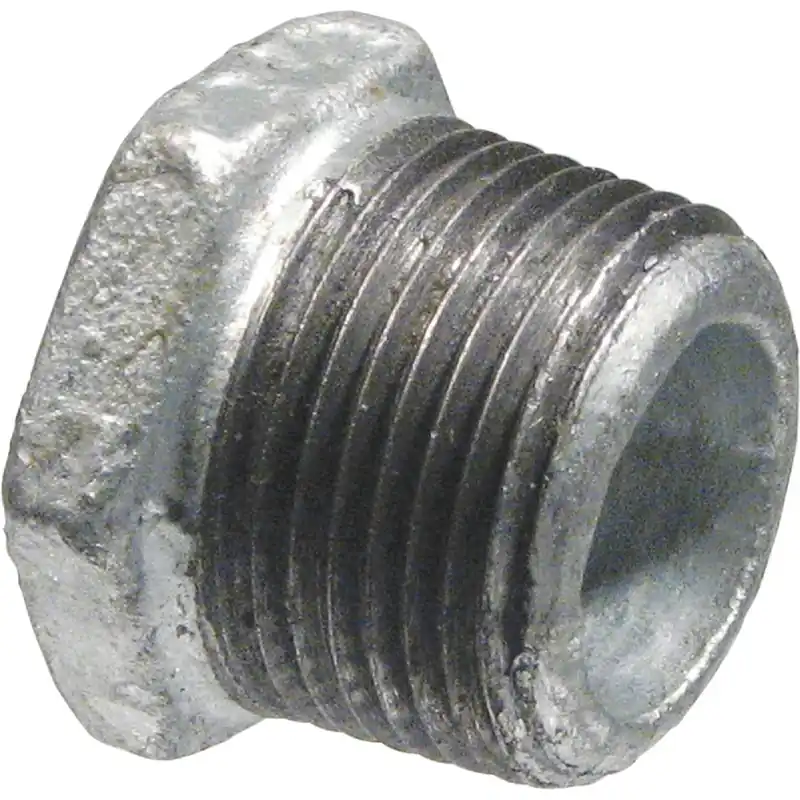 1/2 In. X 1/8 In. Hex Galvanized Bushing - Malleable Iron Fitting