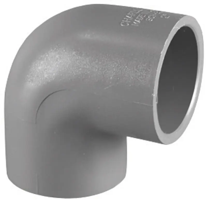 Charlotte Pipe Schedule 80 3/4 In. Slip X 3/4 In. D Slip PVC Elbow 1 Pk