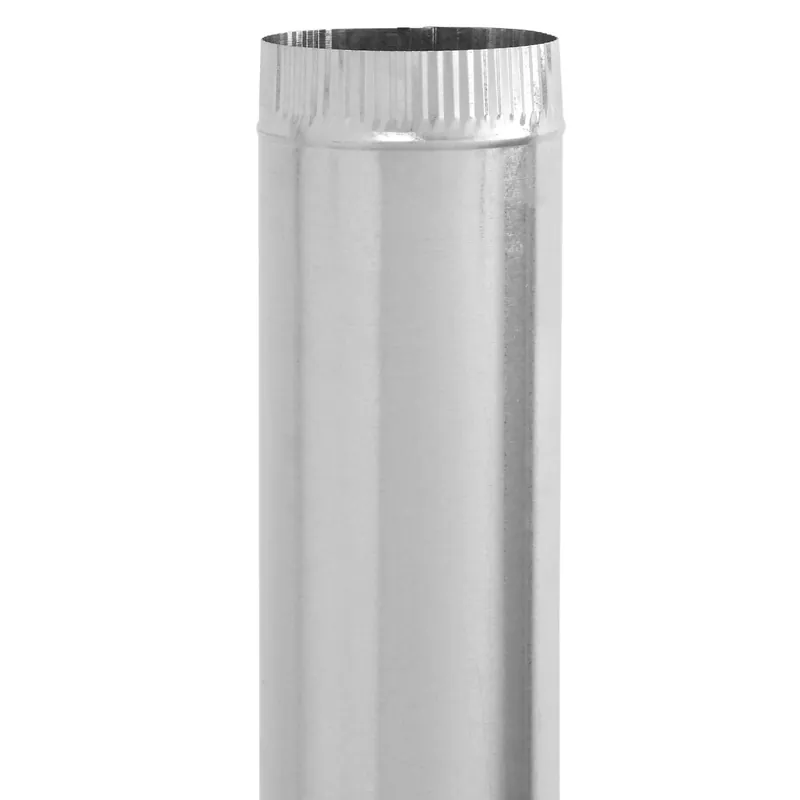 Galvanized Furnace Pipe, 26 Gauge, 6 X 24 In.