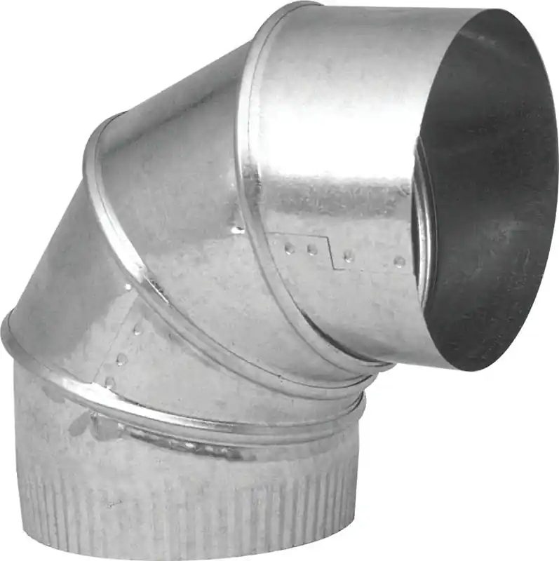 HVAC Furnace Elbow, 90 Degree, 24 Gauge, 8 In. Adjustable