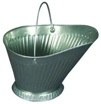 617s Galvanized Steel Coal Hod, 11.25 Inch Durable Design