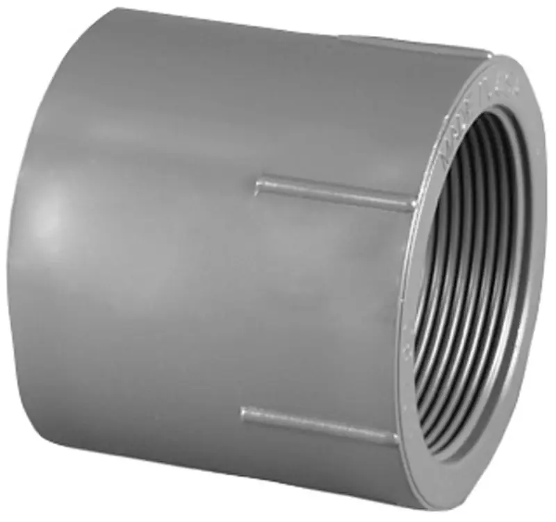 Charlotte Pipe Schedule 80 2 In. Slip X 2 In. D FPT PVC Pipe Adapter 1 Pk