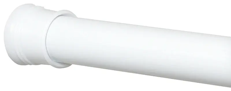 Shower Tension Rod, Adjustable, White, 42 To 72-In.