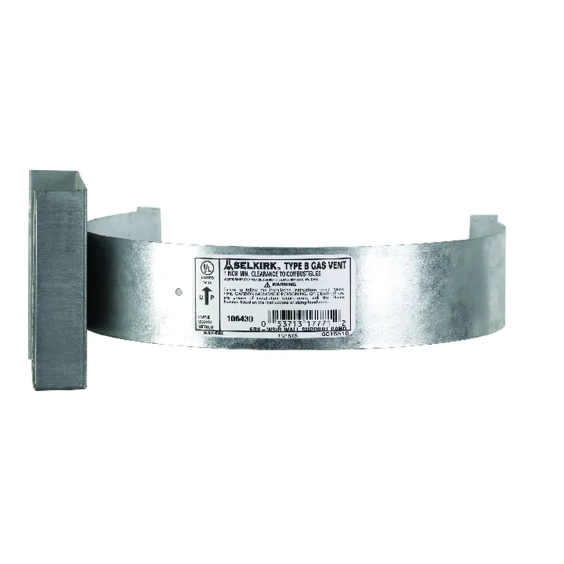 6 In. Aluminum/steel Wall Support/band Assembly For Type B Gas Vent