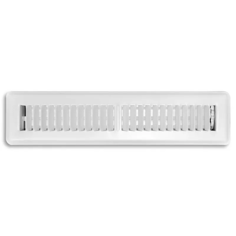 2 In. H X 14 In. W 2-way Powder Coat White Steel Floor Register