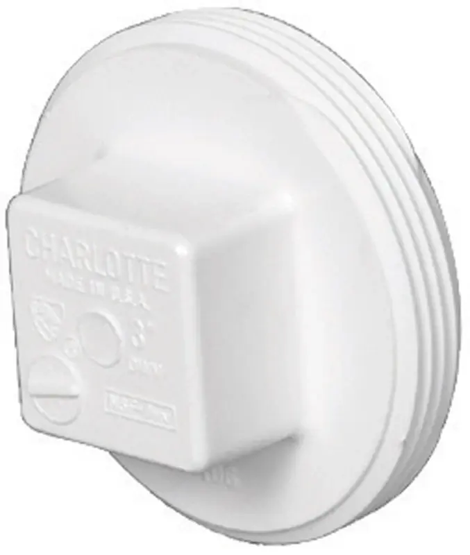 Charlotte Pipe Schedule 40 6 In. MPT PVC Clean-Out Plug 1 Pk