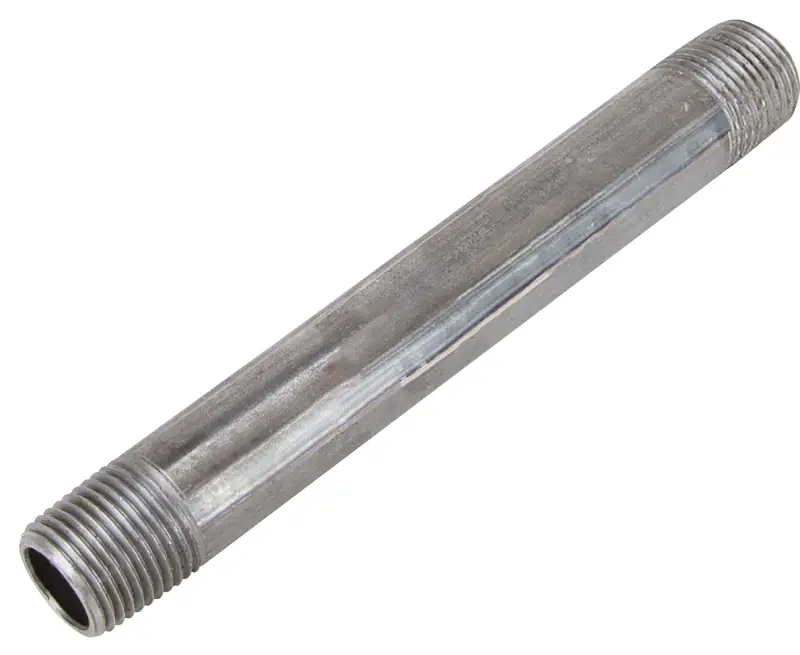 1/2 Inch X 2-1/2 Inch Black Pipe Nipple - Durable Steel Construction