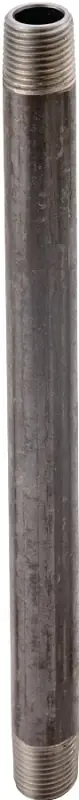 3/4 Inch X 3 Inch Black Pipe Nipple, Schedule 40 Steel, Male Connection