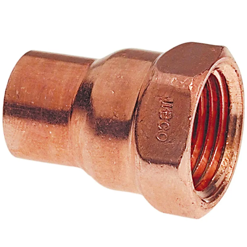 NIBCO 1/2 In. Copper X 3/8 In. D FIP Copper Pipe Adapter 1 Pk