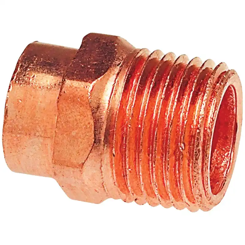 NIBCO 1/2 In. Copper X 3/4 In. D MIP Copper Pipe Adapter 1 Pk