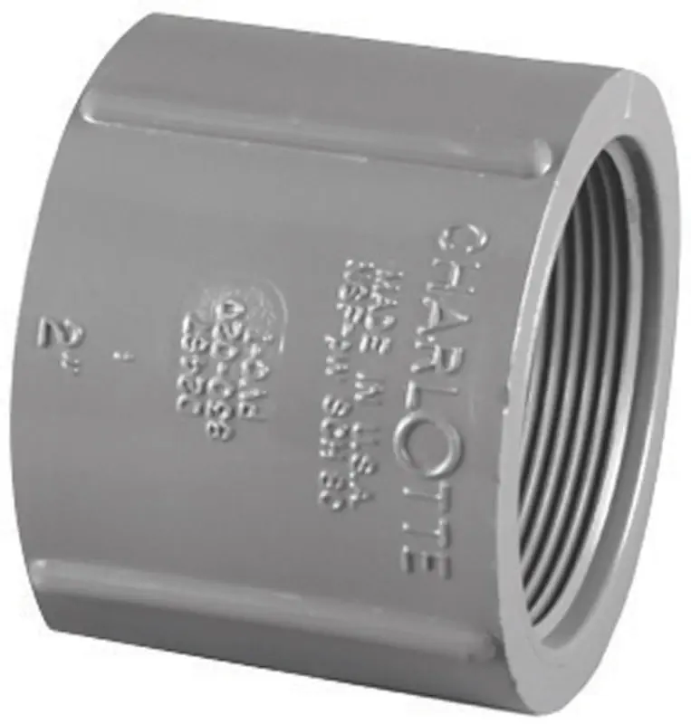 Charlotte Pipe Schedule 80 2 In. FPT X 2 In. D FPT PVC Coupling 1 Pk