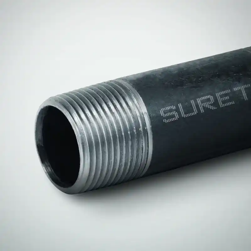 1/2 In. X 10 Ft. Carbon Steel Threaded Black Pipe - Schedule 40