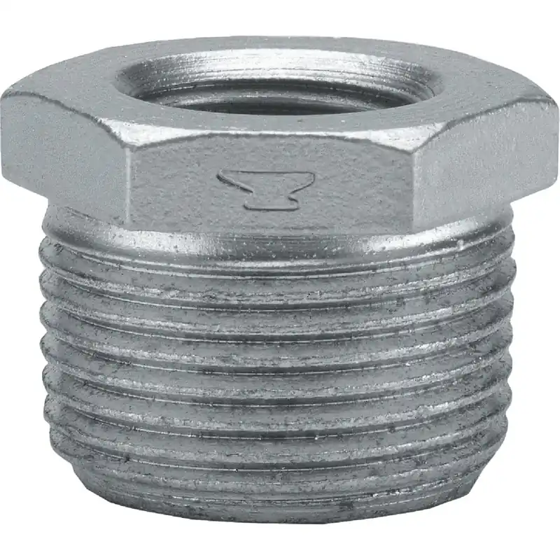 Galvanized Pipe Hex Bushing, 1-1/4 X 1/2 In.