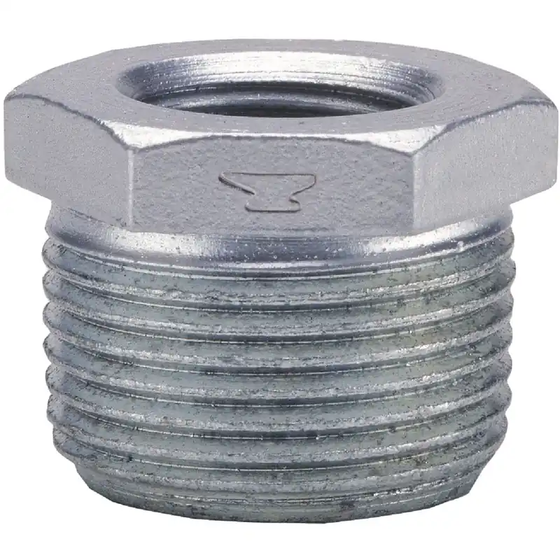 Galvanized Pipe Hex Bushing, 1-1/2 X 1 In.