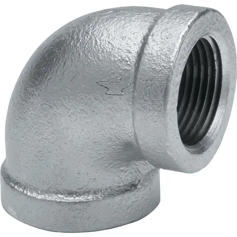 90-Degree Galvanized Pipe Elbow, 1-1/2 In.