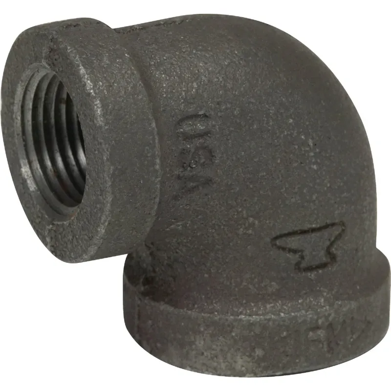 90-Degree Black Pipe Reducing Elbow, 1 X 3/4 In.
