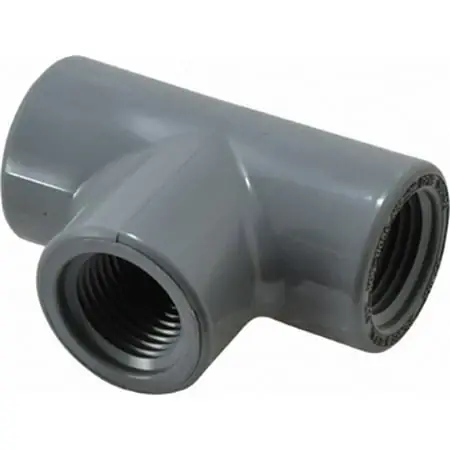 1/2 Inch Schedule 80 Pvc Tee Fitting, Model 805-005, Durable And Reliable