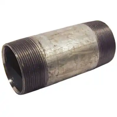1 Inch X Close Galvanized Steel Pipe Nipple - Schedule 40, Mpt, Made In Usa