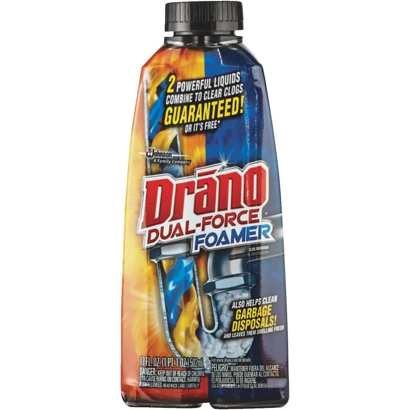 17 Oz. Dual Force Foaming Pipe Snake Drain Opener For All Pipes