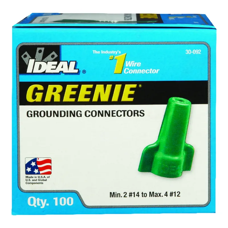Ideal Industries Greenie Insulated Grounding Connector Green 100 Pk
