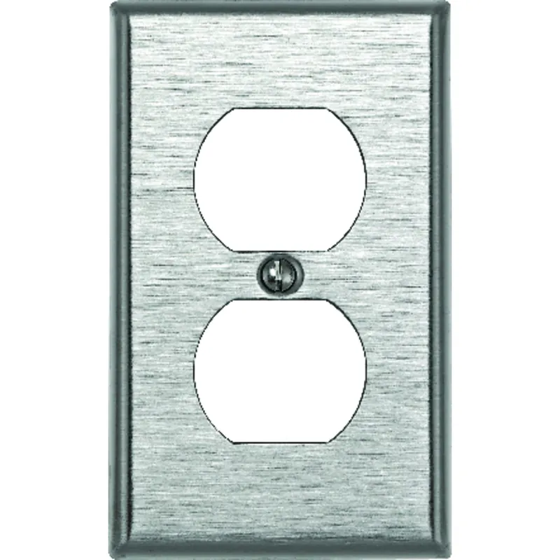 Leviton Silver 1 Gang Stainless Steel Duplex Wall Plate 1 Pk