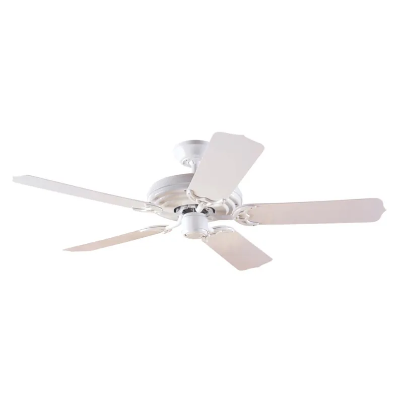 52 In. White Outdoor Ceiling Fan With 5 Blades And 3-speed Motor