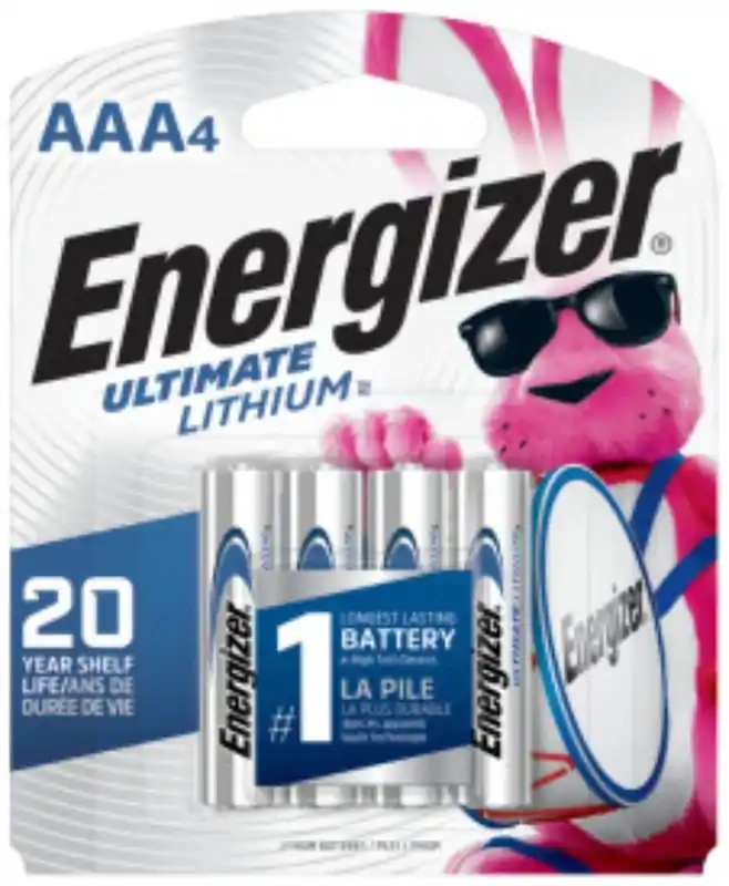Ultimate Lithium AAA Batteries, Triple A Batteries, 4-Pack