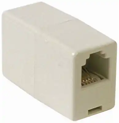 Modular Line Coupler, Ivory