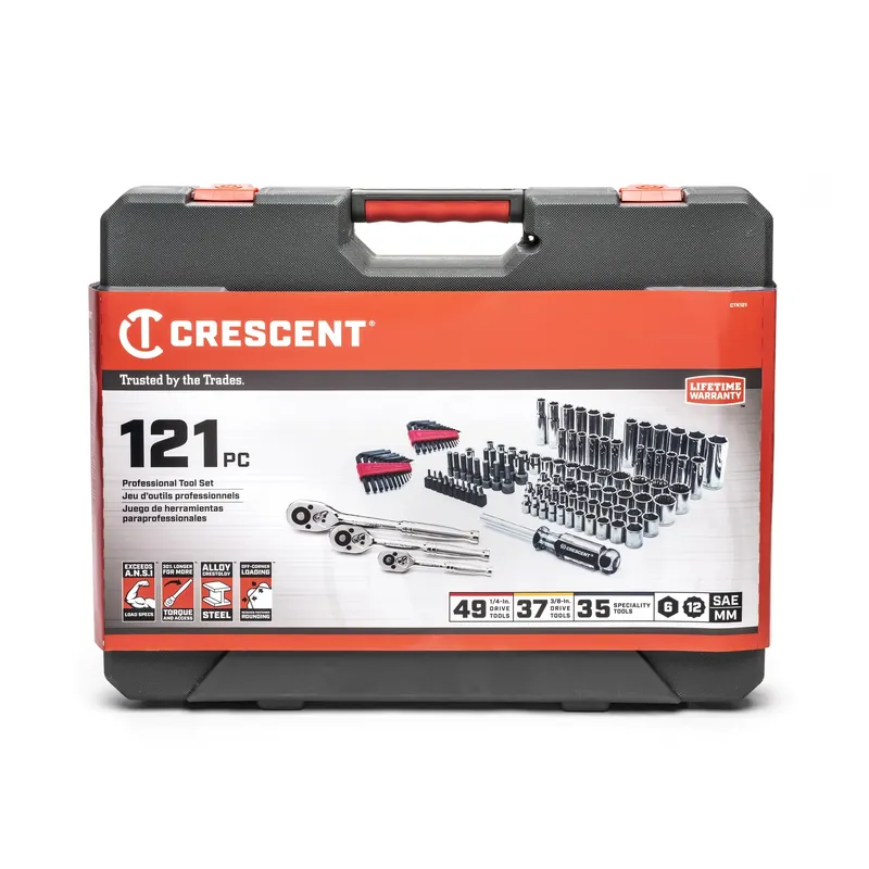 121-piece Metric And Sae Mechanic‘s Tool Set With 1/4 And 3/8 In. Drive