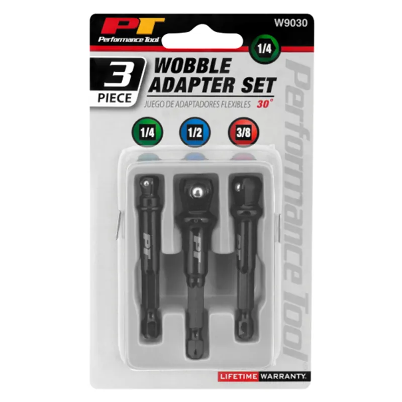 Wobble Adapter Set 3 Piece Chrome Vanadium Steel