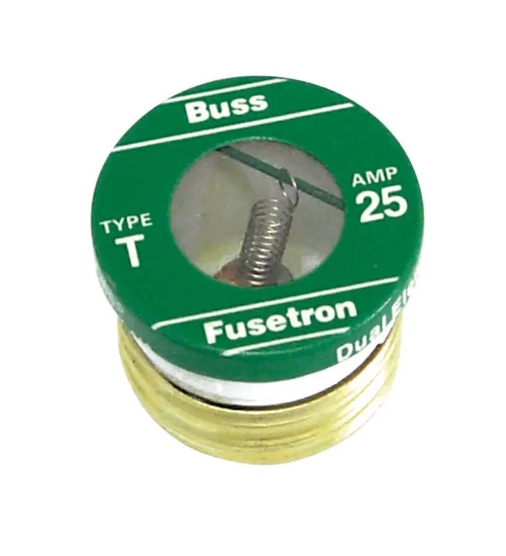 Bussmann 25 Amps Dual Element Plug Fuse 4 Pk