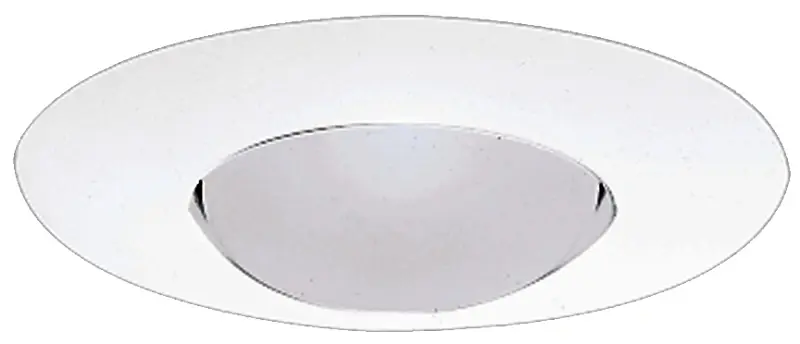 6 Inch White Open Recessed Fixture Trim For Br And Par Bulbs