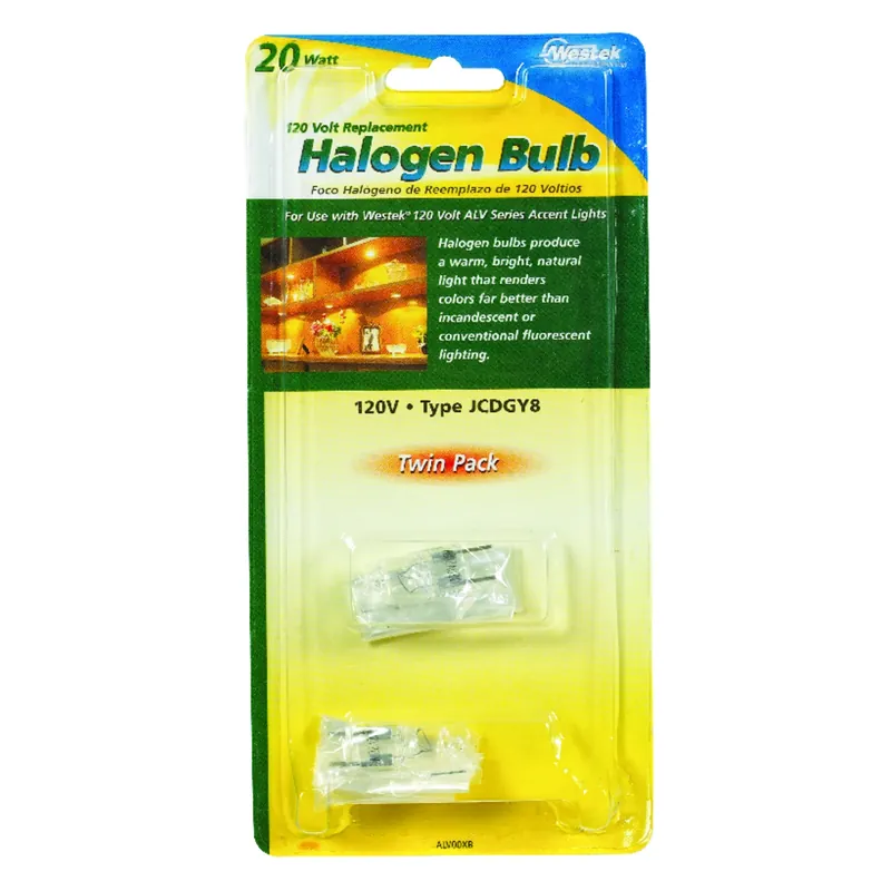 Westek 20 W JCD Tubular Halogen Bulb 240 Lm White 2 Pk