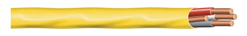 Southwire 12/3 Yellow Sheathed NM‑B Cable – 250 ft, PVC Insulated, Solid Copper Conductors