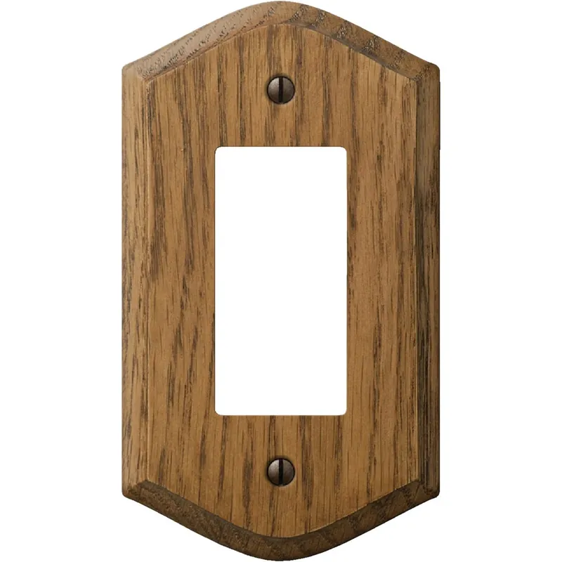 Amerelle Country Brown 1 Gang Wood Decorator Wall Plate 1 Pk