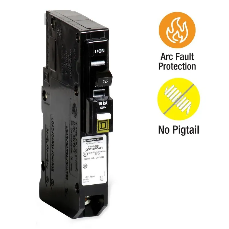 QO Single Pole Circuit Breaker, 15-Amp