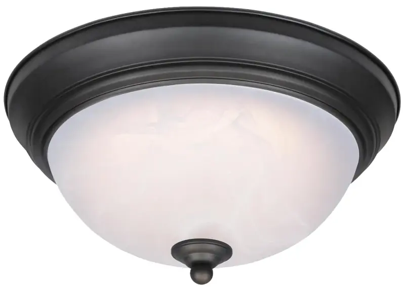 LED Ceiling Light Fixture, Flush-Mount, Oil-Rubbed Bronze, 13-Watt