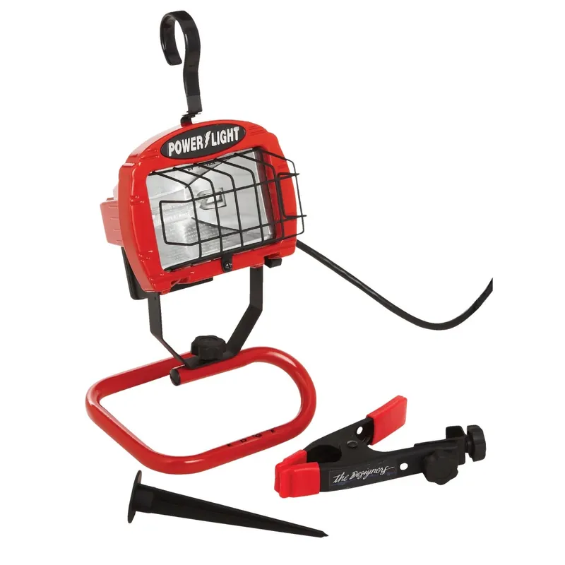 4000 Lumen Halogen 250 Watt Portable Work Light With Clamp And Hook