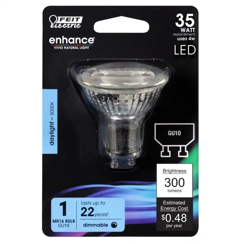 Feit Enhance MR16 GU10 LED Bulb Daylight 35 Watt Equivalence 1 Pk