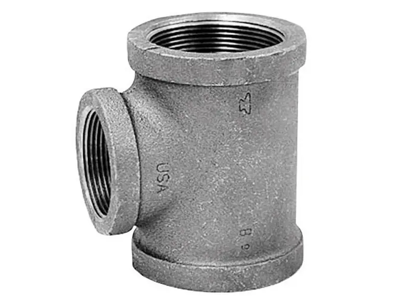 Anvil 1 In. Fpt X 3/4 In. Dia. Fpt Black Malleable Iron Reducing Tee