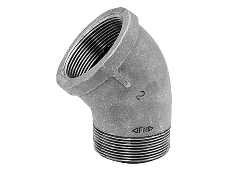 3/8 In. Fpt X 3/8 In. Mpt Black Malleable Iron 45 Degree Street Elbow