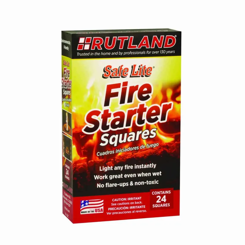 Rutland Safe Lite Wood Fire Starter 10 Min 24 Pk